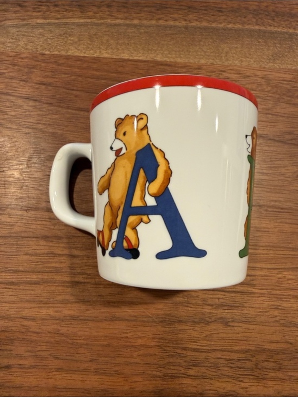 TIFFANY & CO Alphabet Bears 3" Vintage Ceramic Mug - Cute Child's Cup